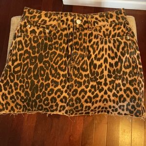 ZARA LEOPARD MINI SKIRT